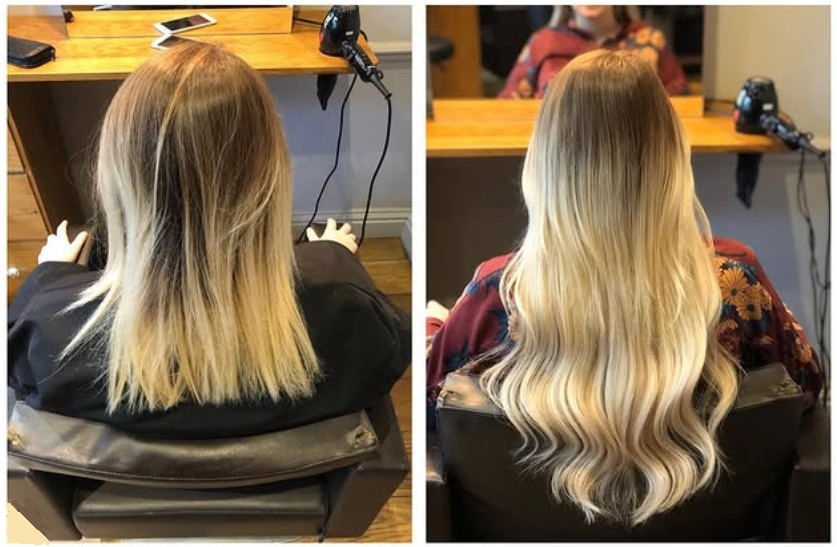 before and after hair extensions in Wandsworth